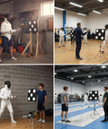 PU Leather Square Fencing Target Pad With Five Bullseyes, Wall Mounted Practice Target used in club and home training environments