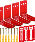 Universal Fire Extinguisher Wall Mount Kit For 5 To 40 Lb Units Includes Screws Gaskets Self Adhesive Safety Sign And Four Mount Hooks