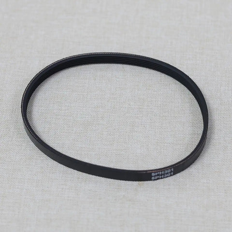 Top Notch 8439-01 Serpentine Drive Belt Replacement For Turbo Cat EX Series Vacuum Power Nozzle round black belt on fabric surface.