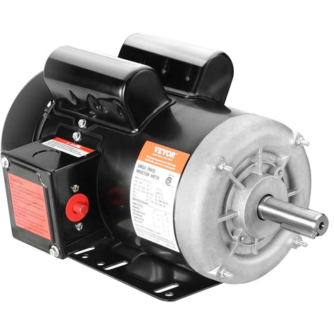 Beefy 2HP Single Phase Electric Motor For Air Compressors And General Machinery, 1725 RPM, Dual Voltage 115 Volt And 230 Volt