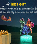 3D Illusion Night Light For Kids With Touch Control Color Changing LED Lamp Featuring 3 Pattern Modes Safe ABS Base