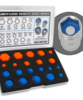 21 Piece Magnetic Socket Inserts Set For SAE And Metric Sizes 5/16 To 7/8 Inch And 8mm To 19mm in durable EVA case