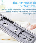 Soft Close Stainless Steel Drawer Slides 12 Inch Full Extension 100LB 5 Pairs Side Mount Ball Bearing Rails For Dresser Cabinet Replacement Includes Easy Install Instructions, close-up view
