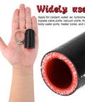 Heavy Duty Tough As Nails 4 Ply Reinforced Silicone Hose Cap End Plug Seven Eighths Inch ID 22mm 4 Ply Wall Thick 5mm Fits Turbo Bypass Valve Vacuum Leak Fix Throttle Body Water Port Heater Core Coolant Bypass Clamp Included in hand view