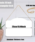 Six Pack Ten Inch Sublimation Metal Sign Door Hangers Aluminum Double Sided Printable Address Plaques with Jute Rope