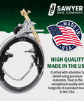 Heavy Duty Pipe Beveling Machine Featuring Quick Set Cutting Heads And A Rugged Hinged Saddle, made in the USA.