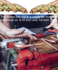 Hand bending One Quarter Inch Copper-Coated Brake Line Tubing Kit With Flexible Easy-Bend Design For Hydraulic Brakes
