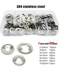 Heavy Duty Snap Ring Kit 700Pcs Set M2.5 To M10 External Circlips Self Lock Retaining Clips for Shafts and Bearings in box