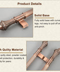 Vintage Courtyard Wooden Door Push Pull Bar Handle In Brushed Stainless Steel, Heavy Duty Door Hardware For Sliding Glass Shower Kitchen Entrance, 120 Cm Long (47.2 In), Waterproof Anti Rust Finish, Ergonomic Edge. Solid base detail