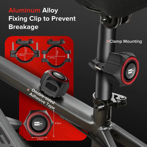 110dB Waterproof Wireless Bike Alarm With Remote Anti Theft Motion Sensor Adjustable Volume For Bicycle And E Bike Keeps Your Ride Safe From Thieves Loud Security System For Parking And Deterrence