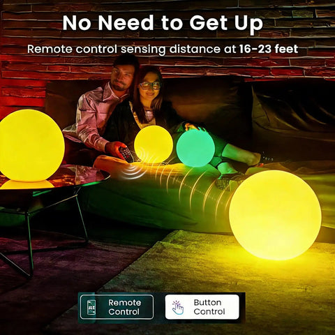 Huge 16 Inch RGB Night Light Ball With Remote Control Color Changing Waterproof Glow for Nurseries and Living Rooms