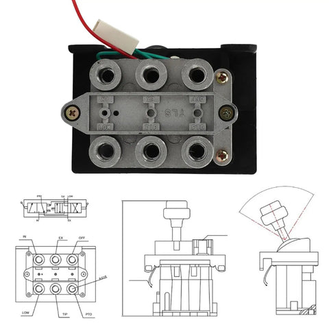 Beefy Dump Truck Proportional Hydraulic Control Valve With PTO Switch And Warning Light Aluminum Body Diagrams