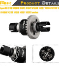 Alloy Front And Rear Differential And Spur Gear Kit For HyperGO 1 By 16 And 1 By 14 RC Cars Black Beefed Up Upgrade