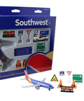 Airport Playset With Die Cast Airplane Cars And Plastic Terminal Pieces For Kid Friendly Fun Ages 3 Plus Officially Licensed Airline Toys in packaging