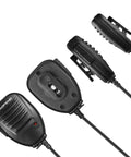 Waterproof Two Way Radio Microphone for Ham Radios Handheld Shoulder Mic Compatible With UV9R Series showing front and side views
