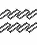 40 Pin DIP IC Socket Adapters Kit, 10 Pack, 2.54mm Pitch in black, arranged on a white background for breadboard projects.