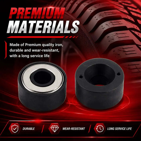 Heavy Duty Wheel Stud Installer Kit With 3 Type Hex Lug Nuts For Fast Car Repair OEM Standard Tool To Install New Auto Parts Safely Without Stripping Threads, black steel pair
