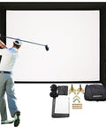 DIY Home Golf Simulator Enclosure Kit With Impact Screen Surround and Cushioned Padding for Indoor Practice, poles not included.