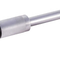 Heavy Duty Trailer Hitch Lock 5 By 8 Inch Receiver Pin With Two Keys Chrome Finish shown from side angle