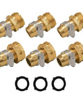 Durable Garden Hose Repair Kit With Aluminum Connectors And Stainless Steel Clamps Three Sets Of Male And Female Adapters