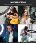 18 Inch Ring Light Kit With 55W 5600K Pro LED Stand Phone Holder for various beauty and photography applications