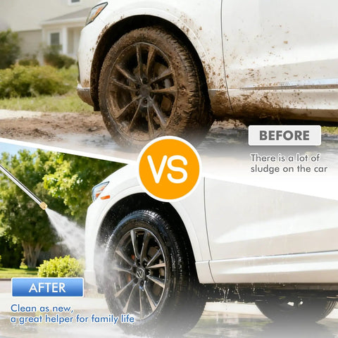 High Pressure Power Washer Kit With Extendable Spray Wand And Pressure Washer Gun For Cars, Windows, And Garden Hose End