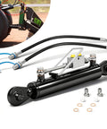Heavy Duty Hydraulic Top Link Kit For Category One Tractors And Implements With Locking Block Built Tough And Adjustable From 18 1/8 To 26 3/8 Inches Includes Two Hoses And Two Way Check Valve Cylinder For Tractors And Excavators shown with components