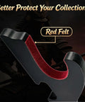 Dope Velvet Padded Sword Wall Mount hanger close-up with red felt padding for Katana Wakizashi Tanto Genji Daggers and Swords.