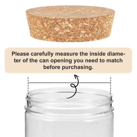 Two Pack Tapered Cork Lids For Wine Jars And Glass Bottles Easy Seal Cork Bottle Stoppers 3 X 2.76 X 0.78 Inch