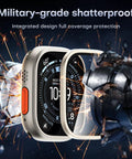Two Pack Ultra Screen Protector For Apple Watch Ultra 3 And Ultra 2 49mm With 9H Tempered Glass And Titanium Alloy Frame Waterproof HD