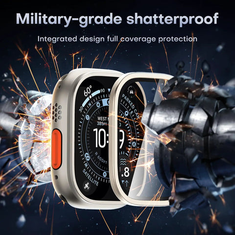 Two Pack Ultra Screen Protector For Apple Watch Ultra 3 And Ultra 2 49mm With 9H Tempered Glass And Titanium Alloy Frame Waterproof HD