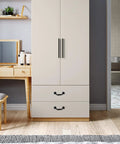 Bedroom cabinet with Black Zinc Alloy Cabinet Ring Pull Handles Set Of 2 With Screws, vintage drawer pulls installed on drawer.