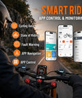 Heavy Duty Dual Motor Electric Bike For Adults features Smart Ride app control, monitoring cycling data, and navigation.