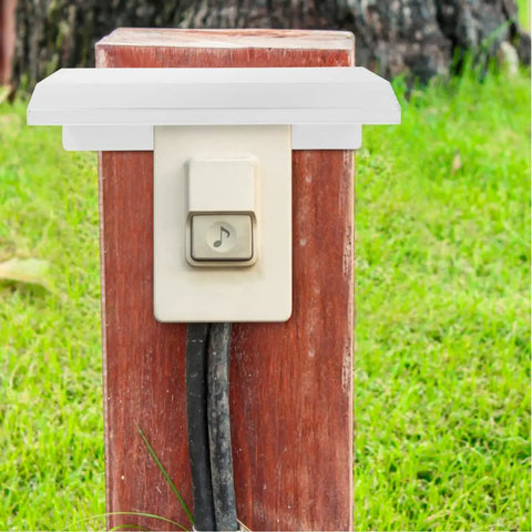 Rock Solid Outdoor EV Charger Cover Built Tough As Nails To Ward Off Rain And Grime With Smart Cross Ventilation on wooden post.