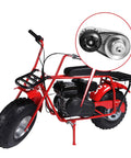 Mini bike with installed 30 Series Torque Converter Driver Clutch Kit For Predator 212 And Clone Engines Fits Coleman CT200U BT200X