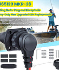 Heavy Duty Trolling Motor Plug And Receptacle Kit For Freshwater And Saltwater Boats Waterproof 8 AWG Connector Socket