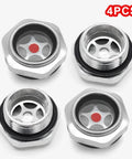 4 Pack Aluminum Oil Sight Glass For Air Compressors Pro Grade Three Quarter Inch NPT Male Threaded Liquid Level Gauge