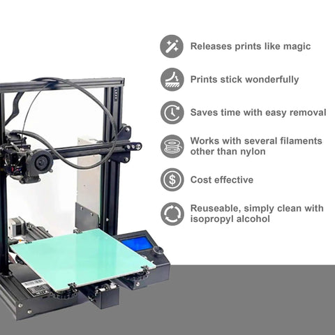 3D printer with Three Pack Garolite G10 FR4 Build Surface Sheets For 3D Printers, 235x235mm Each, showing features.