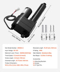 12V Beefed Up 6 Inch Stroke Linear Actuator With 2023 Lbs Thrust 9000N IP65 Waterproof at 0.2 Inches Per Second includes mounting brackets