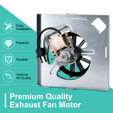 Replacement Bathroom Fan Motor Assembly For Broan 688 Series And Nutone 695 And 696 R02B R01B R03B Models with installation icons visible