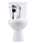 Universal Toilet Fill Valve Kit Two Pack Quiet Fast Fill No Fuss Easy Install Adjustable Tank And Bowl Water Levels Fits Most Toilets Reduces Noise And Improves Flush With Clear Step By Step Instructions installed in clear toilet tank