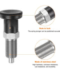 Top Tier Push Fit Ball Nose Spring Plunger Forged From Heavy Duty Stainless Steel With M16x1.5 Threads and a snappy 1.02 inch stroke with locking nuts.