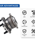 AWD Rear Wheel Hub Bearing Assembly Set For 2013 2018 Ford Escape And 2015 2019 Lincoln MKC side view with features