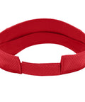 Chill Out With This Cool Red Sun Visor Gear Perfect For Machinists And CNC Guys Who Love Tool Vibes. Breathable Mesh Keeps You Dry While Adjustable Hook Loop Ensures A Tight Fit For All-Day Wear Like An Expert Machinist. Red mesh sun visor showing adjustable closure.