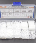 White Nylon Unthreaded Round Spacers, OD 4mm ID 2.8mm For M2.5 Screws, Durable Standoffs For Electronics And 3D Printer Projects, Nonconductive, Precise Fit, Easy Mounting, in storage box
