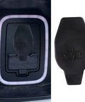 Heavy Duty Charging Port Dust Plug For Rivian R1t And R1s 2022 2023 2024 2025, snug black rubber cover for EV charging port.