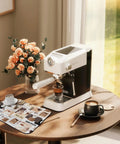 Absorbent Coffee Mat Bar For Countertop And Bar Areas Silicone Non Slip Kitchen Counter Mat Waterproof 19 Inch By 12 Inch Coffee Spill Mat Protects Surfaces From Drips Keeps Counters Dry And Clean on tabletop with espresso machine and flowers