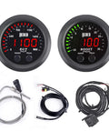 Exhaust Gas Temperature EGT Gauge And Turbo Boost Vacuum Gauge Kit For Real Time Engine Monitoring, Keeps Your Turbo Under Control, Prevents Overheating, Boost Leak, And Performance Optimization For Cars, Trucks, And SUVs., dual round gauges with sensors
