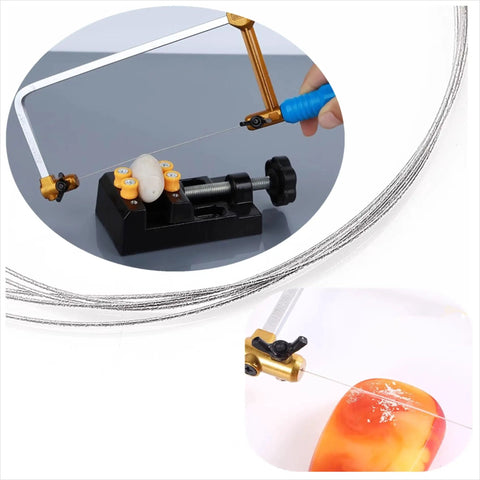 0.45mm Diamond Cutting Wire, 10 Meters For Hand Saw Frames And Benchtop Machines used for stone and glass carving