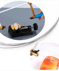 0.45mm Diamond Cutting Wire, 10 Meters For Hand Saw Frames And Benchtop Machines used on stone, close-up view